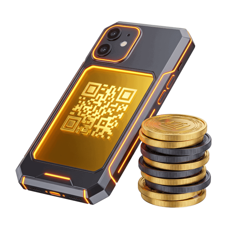 6. icon ระบบการเงิน 3 ระบบฝากถอนเงินออโต้ผ่าน Scan QR Code รวดเร็วและแม่นยำภายใน 10 วินาที